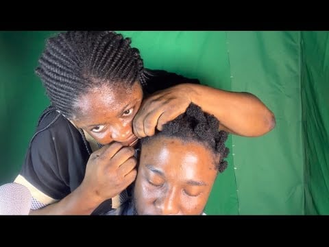 Asmr satisfying  (rubber band loosening with teeth) baby knots.