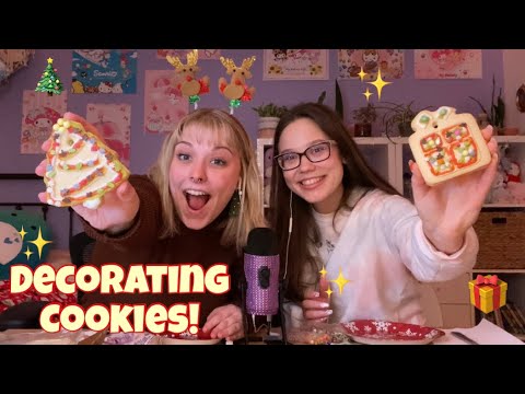 ASMR Decorating Christmas Cookies and Chatting with @KaylenaASMR  (lowkey fail) 🍪✨🎄🎁