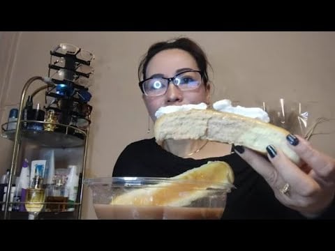 ONE TIME BITE BREAD WITH WIP CREAM #subscribers #shortsfeed #everyone #mukbang 