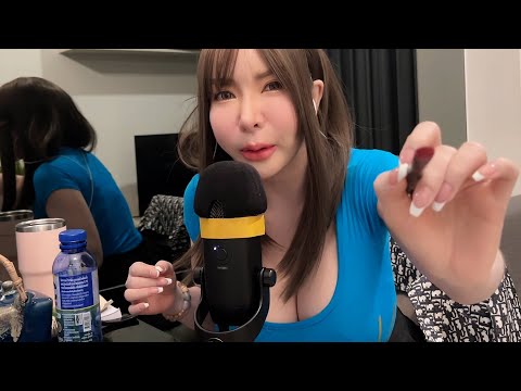 ASMR fast $100 Microphone Brushing, mouth sound, tapping (up-close)🎙️