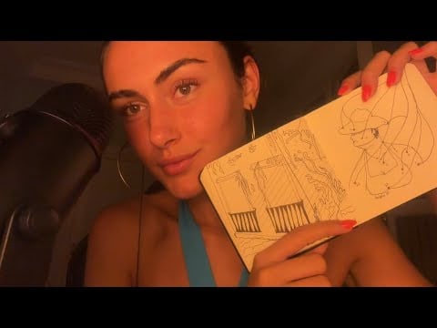 asmr sketchbook tour (english)