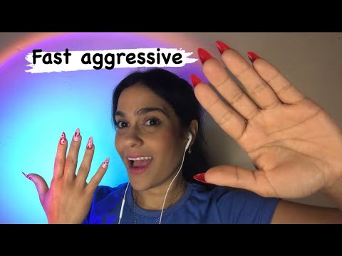 ASMR 🌟fast agressive🌟para melhorar sua noite 🥰 (sons de mãos, boca, unhas e tapping)