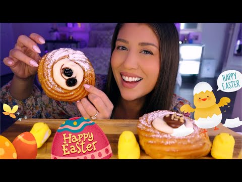 ASMR | Eating Italian Food for Easter (Zeppole Dessert)