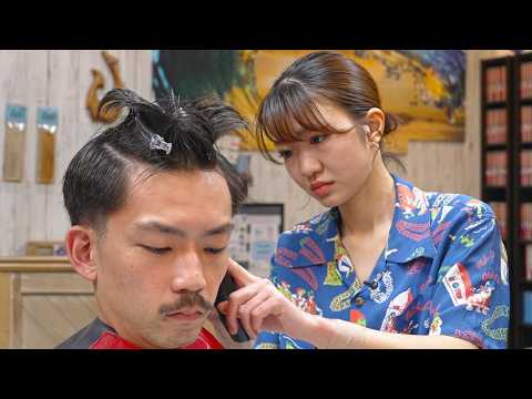 💈(ASMR) He Walked Out a New Man – All-In Grooming by Japanese Female Barber