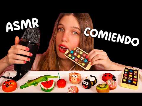 ASMR COMIENDO COSAS RANDOM 📱🍉🐊 (Mouth Sounds) Los mejores sonidos para dormir profundamente ✨