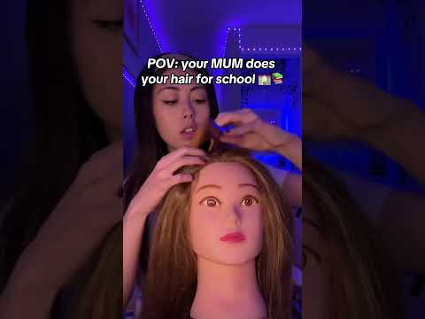 Asmr pov your mum does your hair for school (P1)📚 #asmr #fastasmr #asmrroleplay #asmrfastaggressive