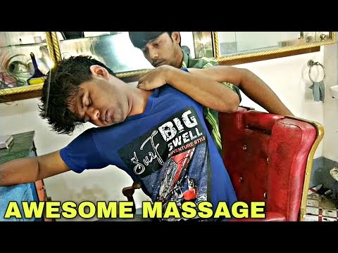 Refreshing Head and body massage with neck cracking | powerful Indian ASMR