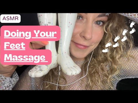 ASMR Doing Your Feet Massage🦶 (Acupuncture Doll)