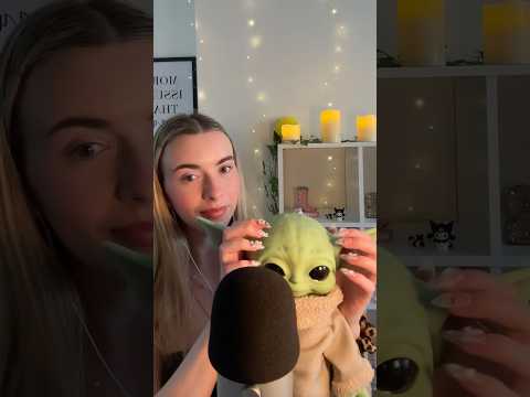 ASMR tapping on the cutest trigger 💚 #asmrtapping #asmrsounds