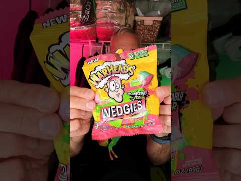 Trying weird watermelon candy ASMR Part 1: Coastal Bay Rings, Warheads Wedgies #asmrcandy #candyasmr