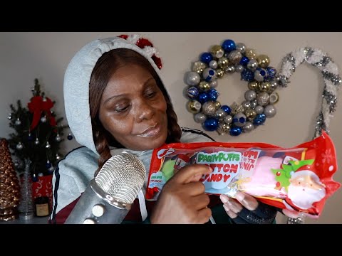 Holiday Cotton Marshmallows Candies ASMR Eating Sounds