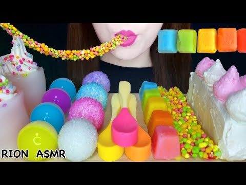 【ASMR】【咀嚼音 】PASTEL COLOR DESSERTS パステルカラーのデザート NERDSROPE MUKBANG 먹방 食べる音 EATINGSOUNDS NOTALKING