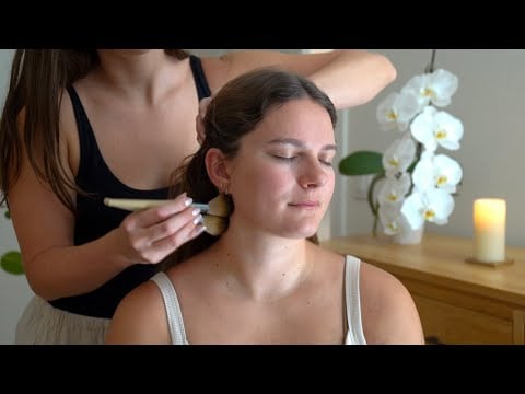 ASMR Tingly Light Touch, Scratching & Scalp Play on Giselle 💕 (Whisper)