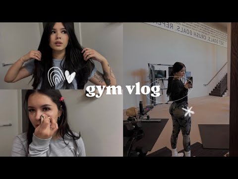 GYM VLOG| lower body quad focused + grwm for the gym & how i style my hair.