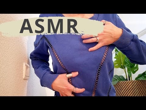 ASMR PURE FABRIC SCRATCHING | COZY NAVY CUTOUT SWEATER | NO TALKING | DEEP SLEEP 😴💙
