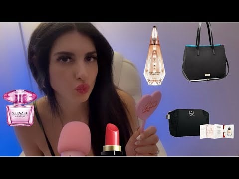ASMR gum chewing✨perfume, gifts w/ purchase, ft. lipstick try-on💋