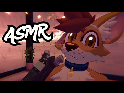 [Furry ASMR] Soft Mic Blowing and Visual Triggers | Sleep Aid & Rain Ambience