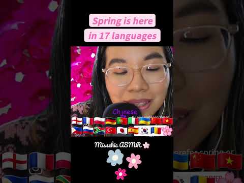ASMR Spring Is Here in Different Languages 🌸 #asmrshorts #asmrlanguages #asmrwhisper
