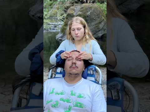 Nothing like a massage by the river #asmr ￼