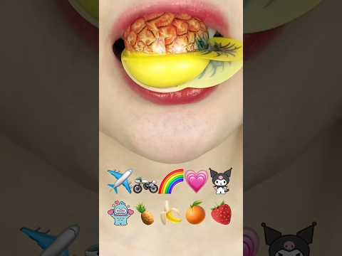 asmr,EMOJI FOOD eating sounds(spedup)#asmr #viral #shorts