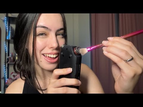 ASMR- TESTANDO VÁRIOS PINCÉIS NO MICROFONE TASCAM! 