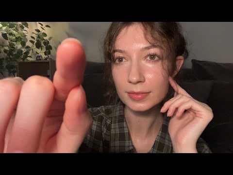 ASMR tracing & touching your face (and mine) while talking you to sleep 💤