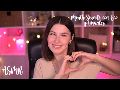 ASMR | Mouth sounds extremadamente intensos con eco y visuales super relajantes | BlueYeti