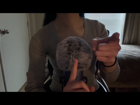 ASMR - *Slow & Gentle* Shushing You to Sleep W/ Fluffy Mic Cover Scratching | Tongue Clicking