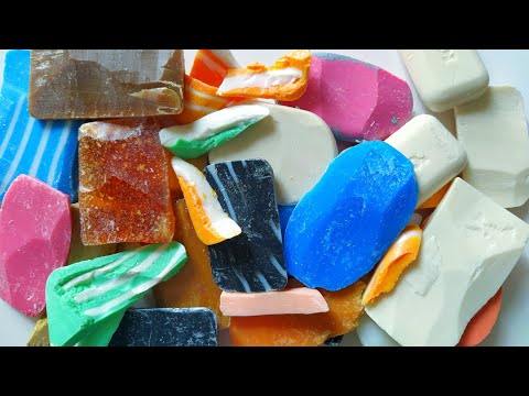 Cut and break the soap plates ASMR/relaxing sounds\ No talking. Satisfying ASMR video\ Cutting soap