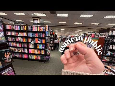 asmr in public⎢tapping around a bookstore