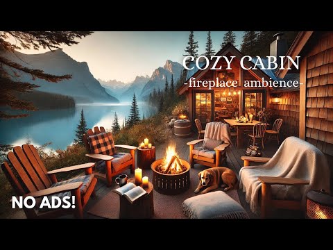 COZY WINTER COTTAGE AMBIENCE | Ambience Fire Crackling  for  Studying & Working