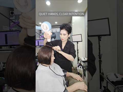 HairSalon ASMR Visual & Auditory Activation #Stylish Gray Hair Coverage with a Naturally Bright Look