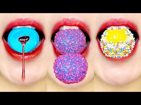ASMR Ball Jelly & Frozen Jelly🌍🍓🧊 MUKBANG 볼 젤리 & 얼린 젤리 이모지 먹방 Eating Sounds