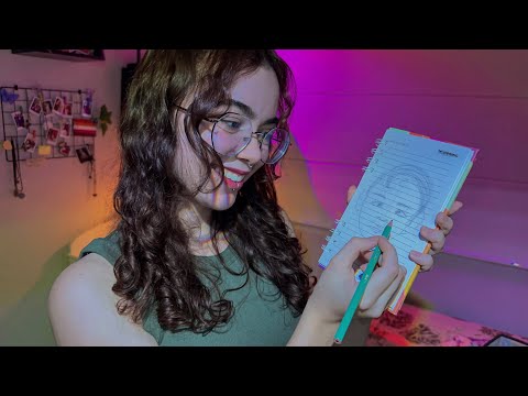 ASMR | Garota nada simpática fazendo um desenho do seu rosto