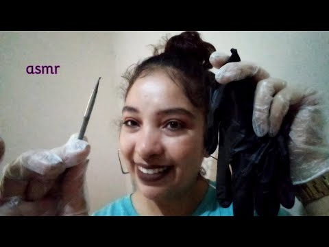 ASMR coçando seu couro cabeludo com sons de mãos, luvas, palitinhos + o som da fonte de água ⛲