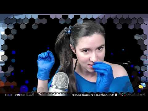 ASMR - Taking Off Dark Blue Medical Gloves