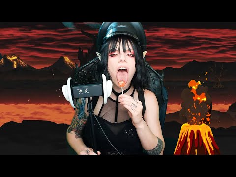 ASMR Sylk The Succubus Lollipop Licking | Ear to Ear 3 Dio