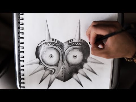 ASMR Let's Draw Majora's Mask - Soft Spoken - Relaxing Zelda Music