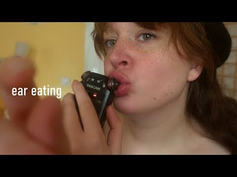 ASMR ear eating with my tascam (mic biting. no talking, intense mouth sounds)
