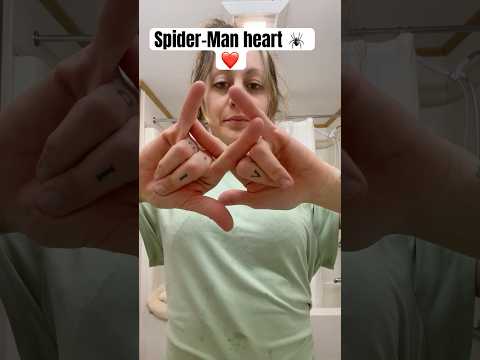 See if YOU can do the Spider-Man heart ♥️