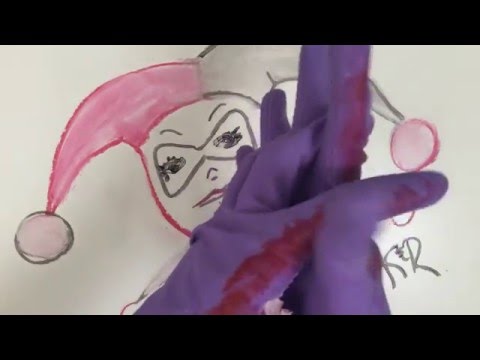 RUBBER GLOVES💜 The Joker made a(rt) MESS with brushing/cleaning sounds [[ASMR]]