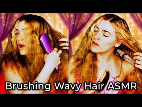 ASMR Gentle & Relaxing Hair Play 🌺 Brushing Wavy Hair & Scalp Massage Sounds to Help You Sleep