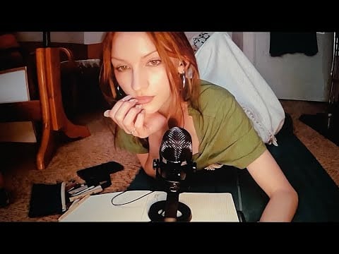 asmr designing on the floor