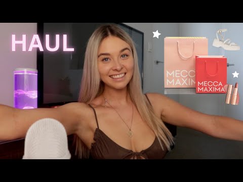 ASMR Big Fat Beauty Haul 🛍️💄{Tapping & Scratching w/ XL Nails}