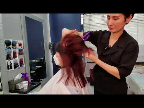 Korean Hair salon ASMR (visual and auditory activation) I hope you enjoy the long video!!