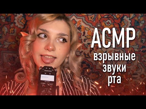 АСМР 👄 взрывные звуки рта // asmr mouth sounds Tascam DR-05x