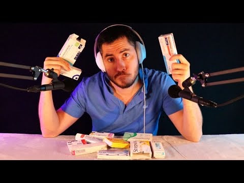 Faire un ASMR avec des boites de médicaments