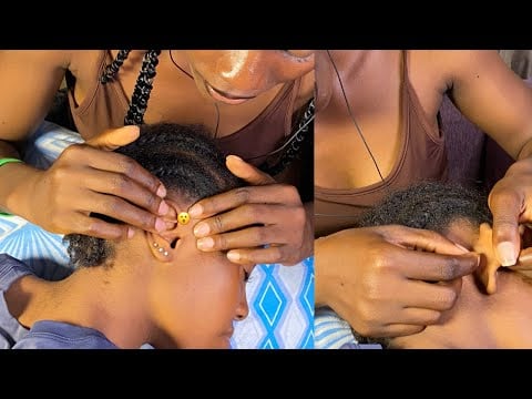 ASMR EAR CLEANING WHISPERS AND PICKING EARS /RELAXING SLEEP WITH CHEWING GUM