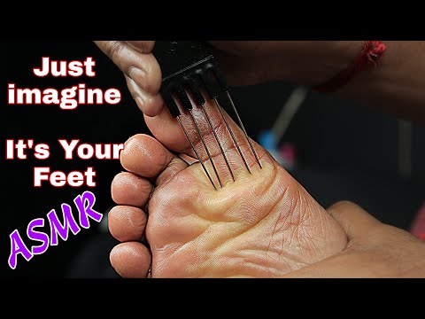 Can You Imagine How Satisfying It Is ? ASMR Feet Wash And Feet Massage | ASMR Foot Massage With Comb