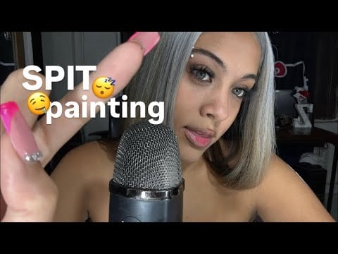 ASMR SPIT PAINTING not talk sin hablar 